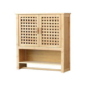 Badezimmerschrank Borlänge Hängeschrank Bambus 66 x 62 x 20 cm [en.casa] - premiumXL