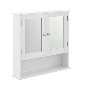 Badezimmerschrank Locust 58x56x13 cm Weiß [en.casa] - premiumXL
