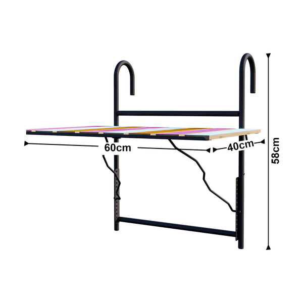 Wiszący stolik balkonowy Petäjävesi [en.casa]
