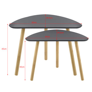 Zestaw stolików kawowych Levanger w różnych kolorach en.casa