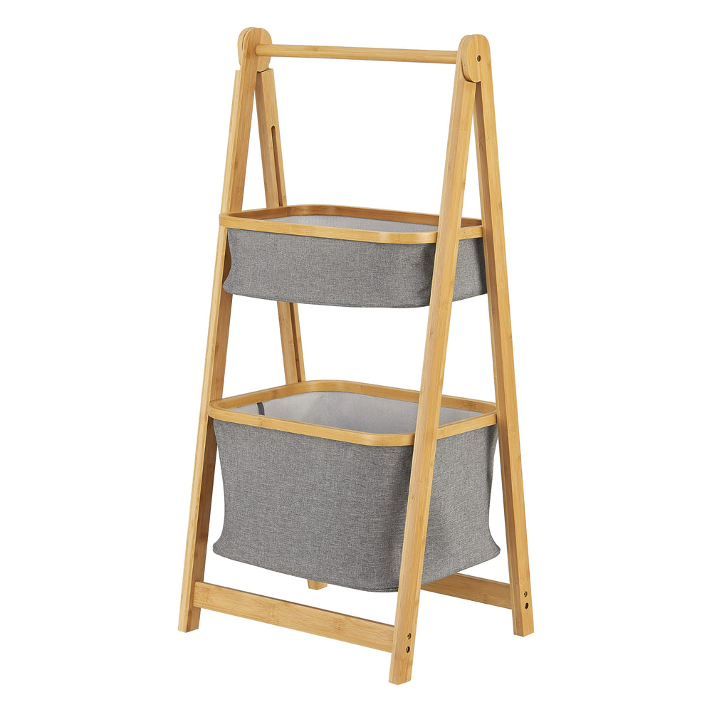 Regał na drabinie z bambusa Värnamo 97x45x36 cm naturalny [en.casa]