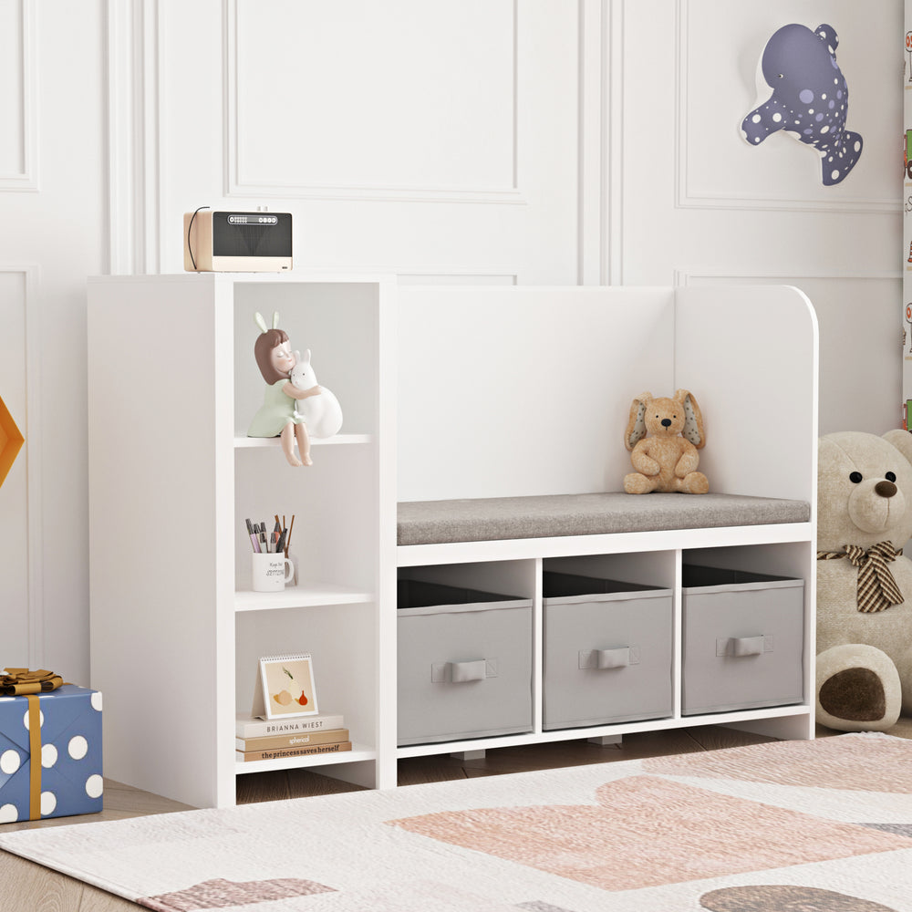 Regał dziecięcy z siedziskiem Høylandet [en.casa]