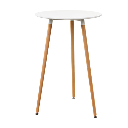 [en.casa]® Wysoki stolik MDF biały Ø70 cm