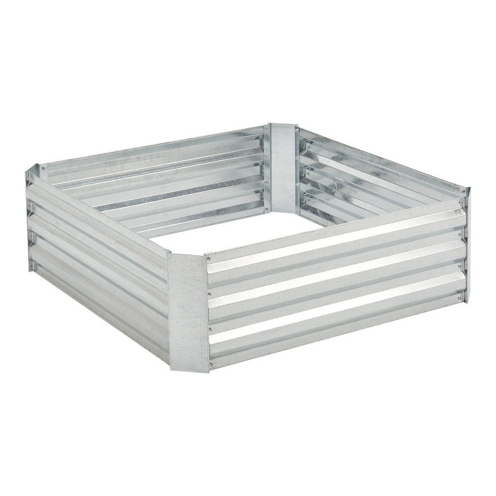 Podłoże do sadzenia roślin Barneveld 90x90x30cm stalowe srebrne [en.casa]