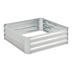 Grządka Barneveld 90x90x30cm Stal Srebrna [en.casa]