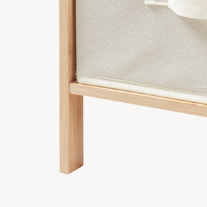 Komoda Maldon z materiałowymi szufladami natura/beż [en.casa]