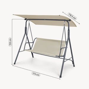 Huśtawka ogrodowa Satten 3-osobowa [en.casa]