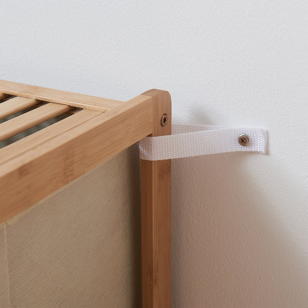 Komoda Maldon z materiałowymi szufladami natura/beż [en.casa]