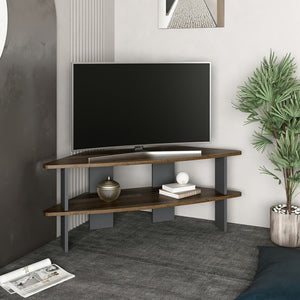 Szafka pod TV Fredensborg 45x116x40 cm stare drewno / antracyt [en.casa]