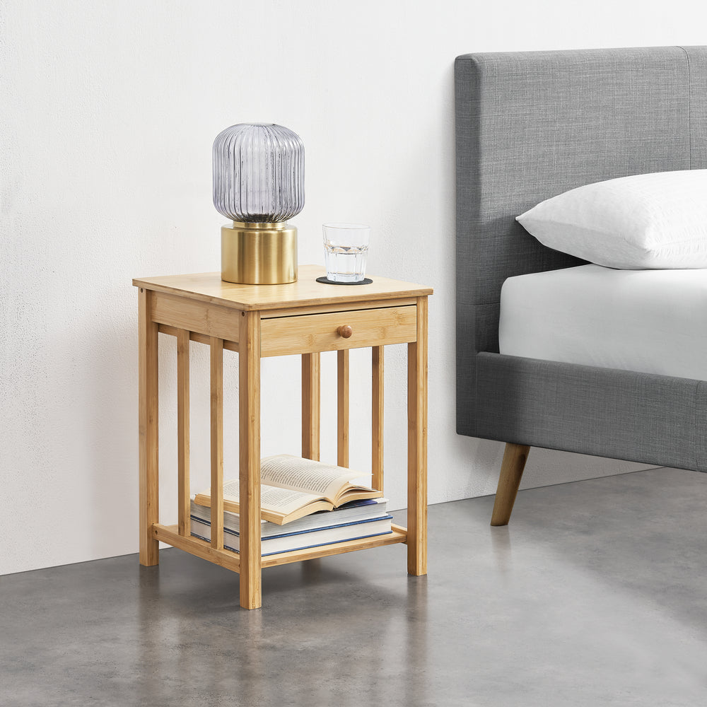 Stolik boczny Ranua bamboo nature [en.casa]