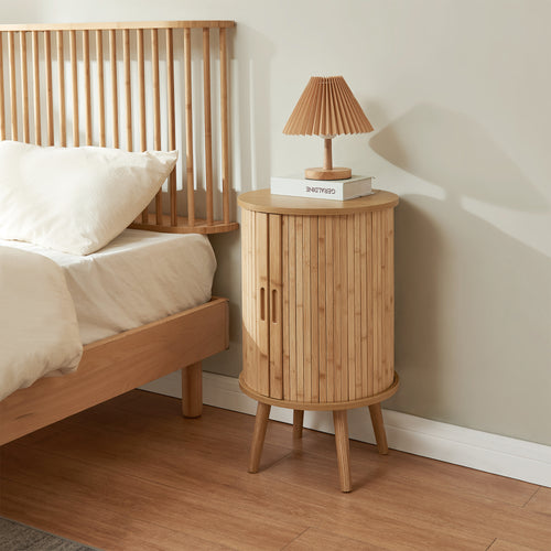 Stolik nocny Nordkapp 65x40 cm bambus [en.casa]