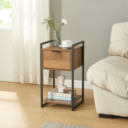 Beistelltisch Namsskogan 62x33x32cm Walnussoptik [en.casa] - premiumXL