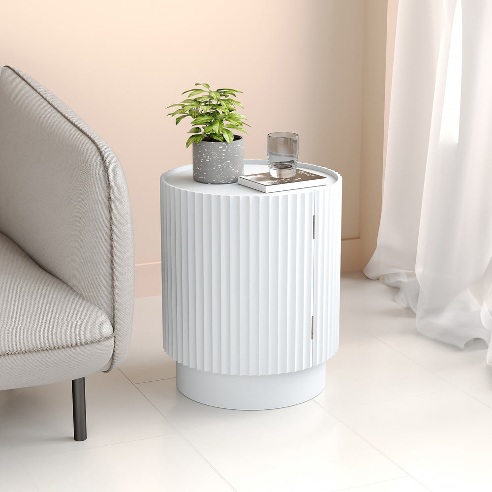 Stolik boczny Rill z drzwiami [en.casa]