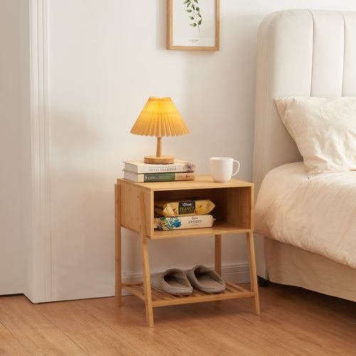 Nachttisch Håbo 50x45x36 cm Bambus [en.casa] - premiumXL