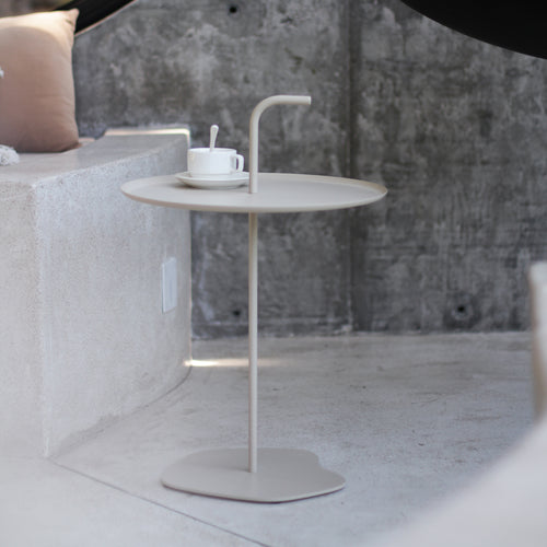 Metalowy stolik zewnętrzny Calimera 56,5 x Ø 38 cm [casa.pro]