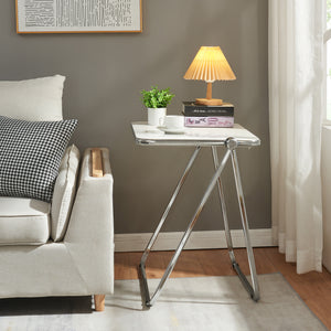 Stolik boczny Alerhavn składany 70x49x68 cm [en.casa]