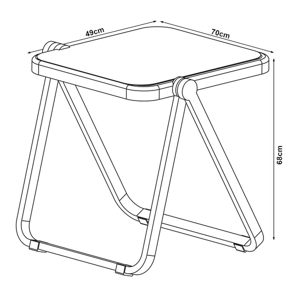 Stolik boczny Alerhavn składany 70x49x68 cm [en.casa]
