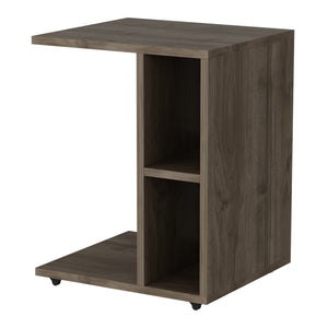 Stolik boczny Brørup 57,5 x 45 x 35 cm z 2 półkami i kółkami w różnych kolorach [en.casa]