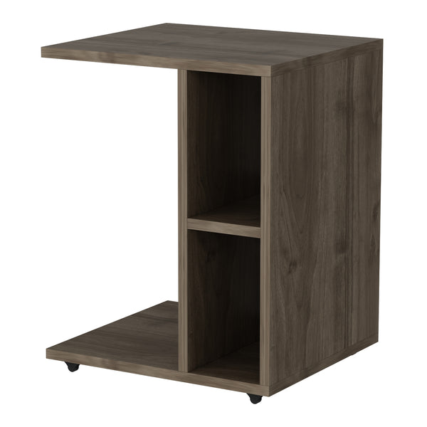 Stolik boczny Brørup 57,5 x 45 x 35 cm z 2 półkami i kółkami w różnych kolorach [en.casa]