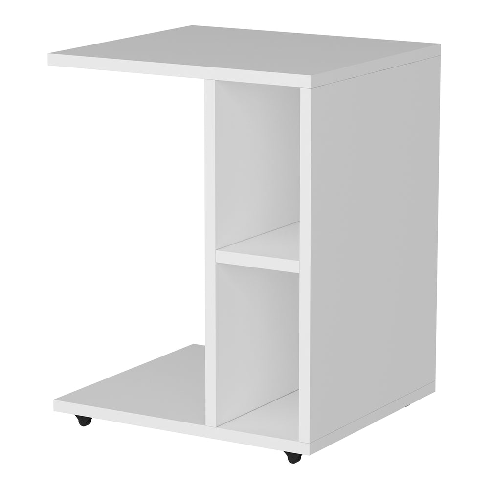 Stolik boczny Brørup 57,5 x 45 x 35 cm z 2 schowkami i kółkami w różnych kolorach. kolory [en.casa]