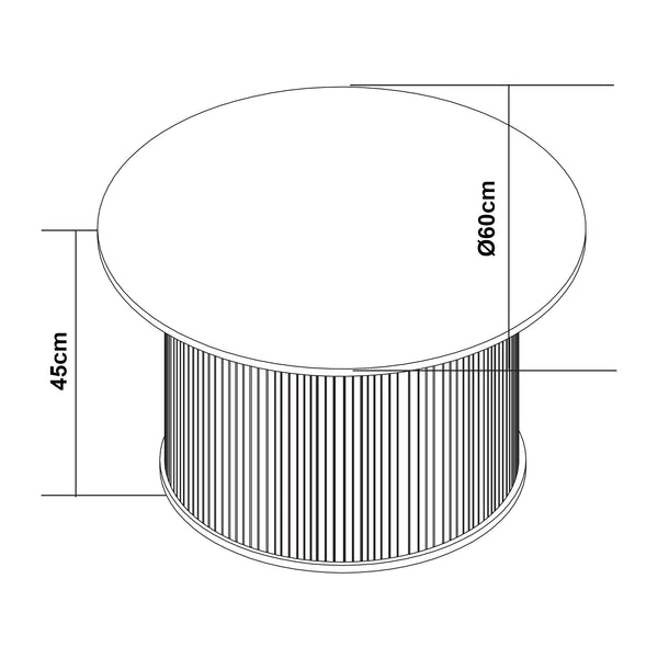 Stolik boczny Ledepid nature [en.casa]