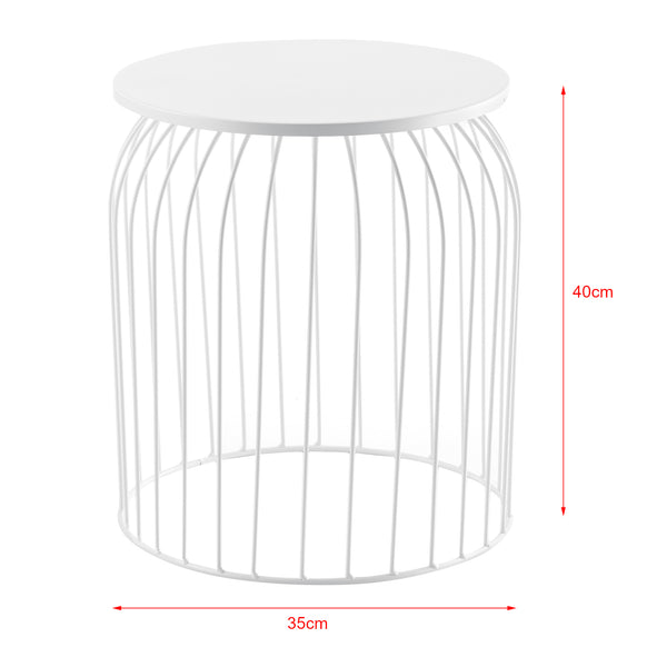 3-częściowy zestaw metalowych koszyków stolik boczny Amherst w różnych kolorach en.casa