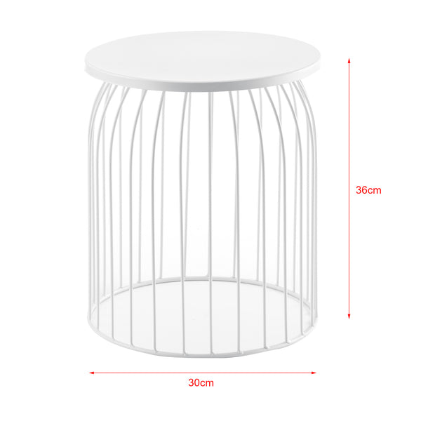 3-częściowy zestaw metalowych koszyków stolik boczny Amherst w różnych kolorach en.casa