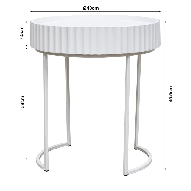 Szkic wymiarowy Stolik boczny Rill 46xØ40 cm [en.casa]