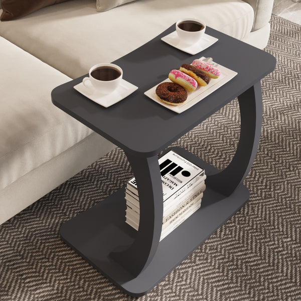 Stattela Stolik boczny w kształcie litery C 59x35x56 cm [en.casa]