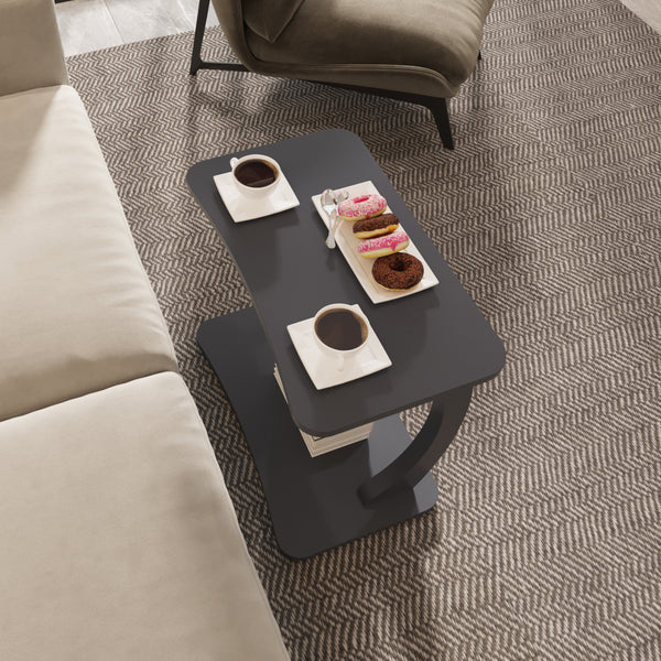 Stattela Stolik boczny w kształcie litery C 59x35x56 cm [en.casa]