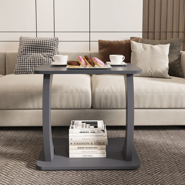 Stattela Stolik boczny w kształcie litery C 59x35x56 cm [en.casa]