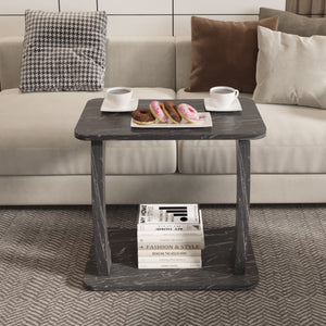 Stattela Stolik boczny w kształcie litery C 59x35x56 cm [en.casa]