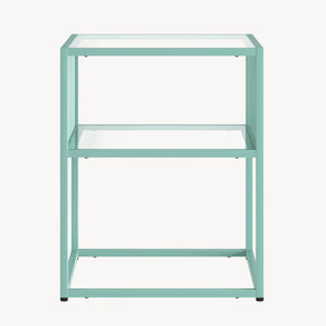 Stolik boczny Tronevn ze szklanym blatem [en.casa]