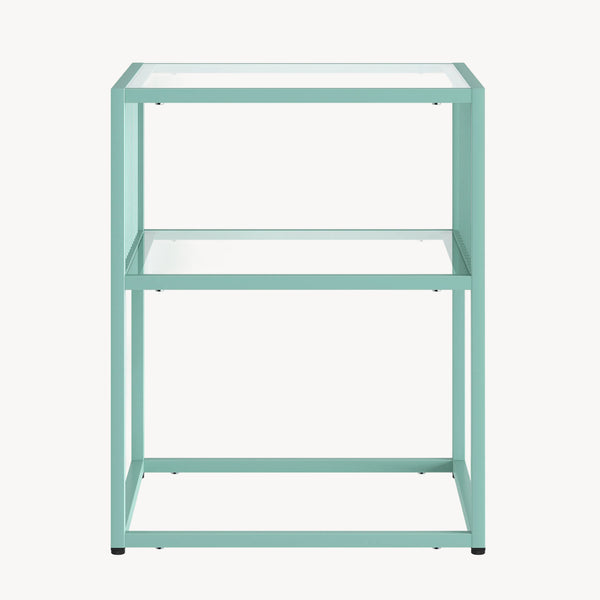 Stolik boczny Tronevn ze szklanym blatem [en.casa]