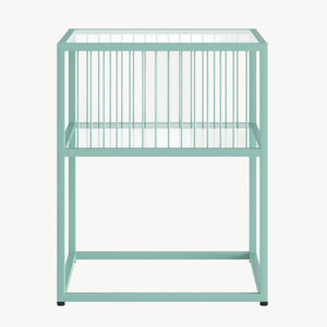 Stolik boczny Tronevn ze szklanym blatem [en.casa]