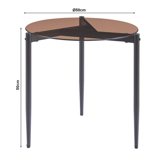 Stolik boczny Ulökantaa Ø50x50 cm [en.casa]