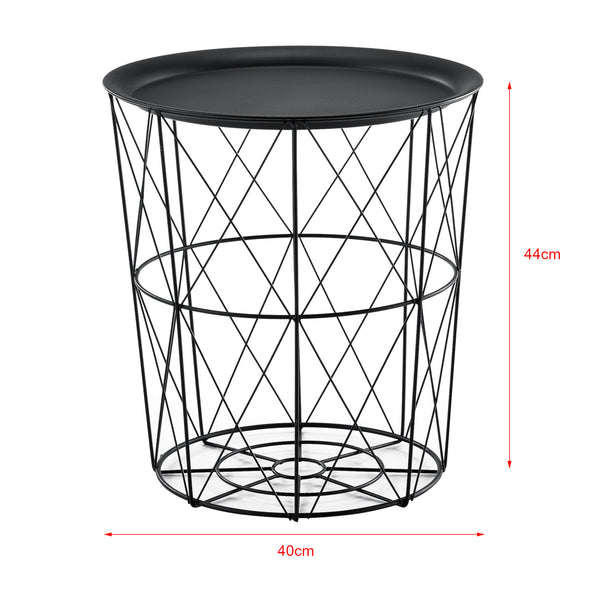 3-częściowy zestaw metalowych koszy stolik Worcester en.casa