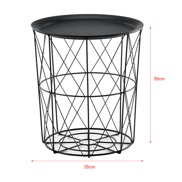 3-częściowy zestaw metalowych koszy stolik Worcester en.casa