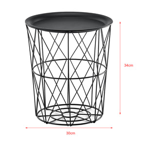 3-częściowy zestaw metalowych koszy stolik Worcester en.casa