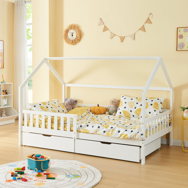 Zestaw 2 podstaw łóżek Ydre White [en.casa]