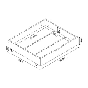 Zestaw 2 podstaw łóżek Ydre White [en.casa]