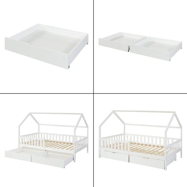 Zestaw 2 podstaw łóżek Ydre White [en.casa]