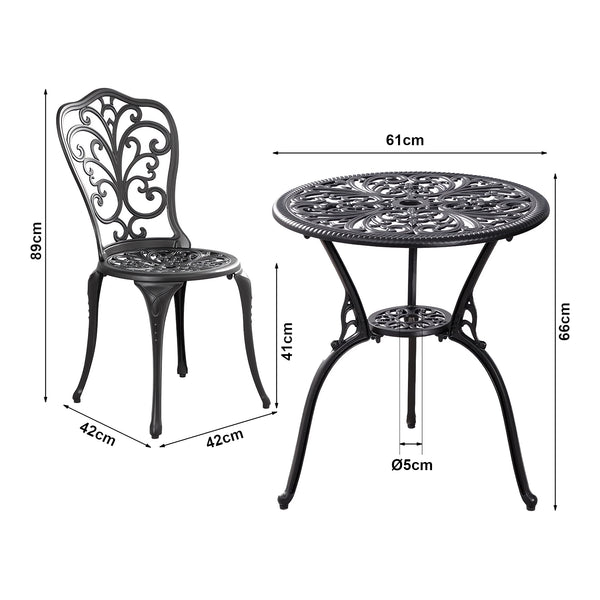 Zestaw bistro Lupsam 3 szt [casa.pro]