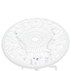 Zestaw mebli ogrodowych Wakefield okrągły stół z 2 krzesłami żeliwnymi w różnych kolorach kolory casa.pro