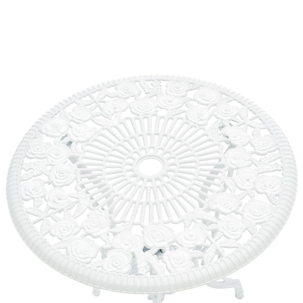 Zestaw mebli ogrodowych Wakefield okrągły stół z 2 krzesłami żeliwnymi w różnych kolorach kolory casa.pro