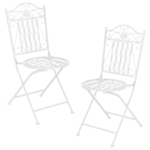 Zestaw bistro Biella 3-częściowy składany metal [en.casa]