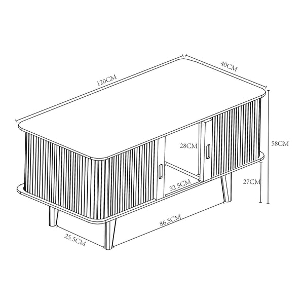 Szafka TV Tysvær [en.casa]