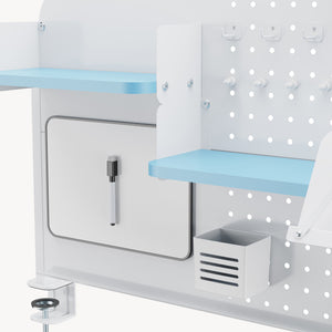 Organizer na biurko Sauda 114x68 cm stalowy [en.casa]