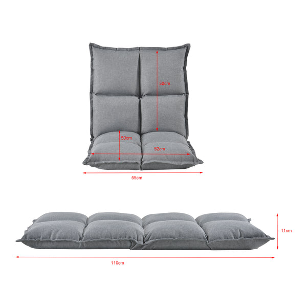 Fotel podłogowy Deinze w zestawie 2 regulowanych [en.casa]