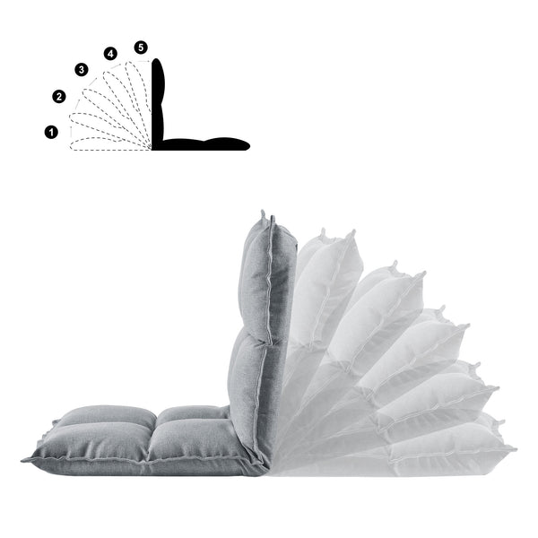 Fotel podłogowy Deinze w zestawie 2 regulowanych [en.casa]